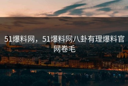 51爆料网，51爆料网八卦有理爆料官网卷毛