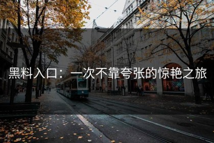 黑料入口：一次不靠夸张的惊艳之旅