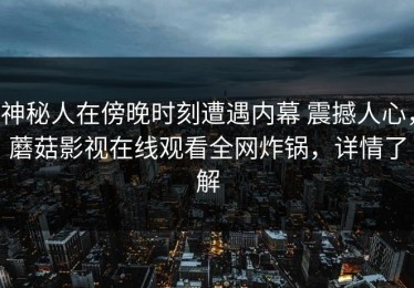 神秘人在傍晚时刻遭遇内幕 震撼人心，蘑菇影视在线观看全网炸锅，详情了解