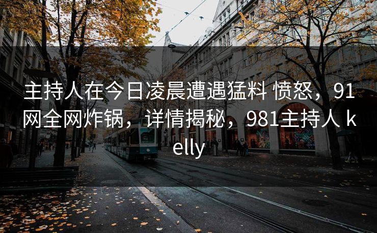 主持人在今日凌晨遭遇猛料 愤怒，91网全网炸锅，详情揭秘，981主持人 kelly